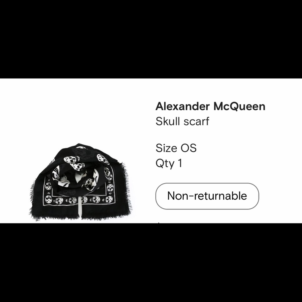 Alexander McQueen scarf - black and white